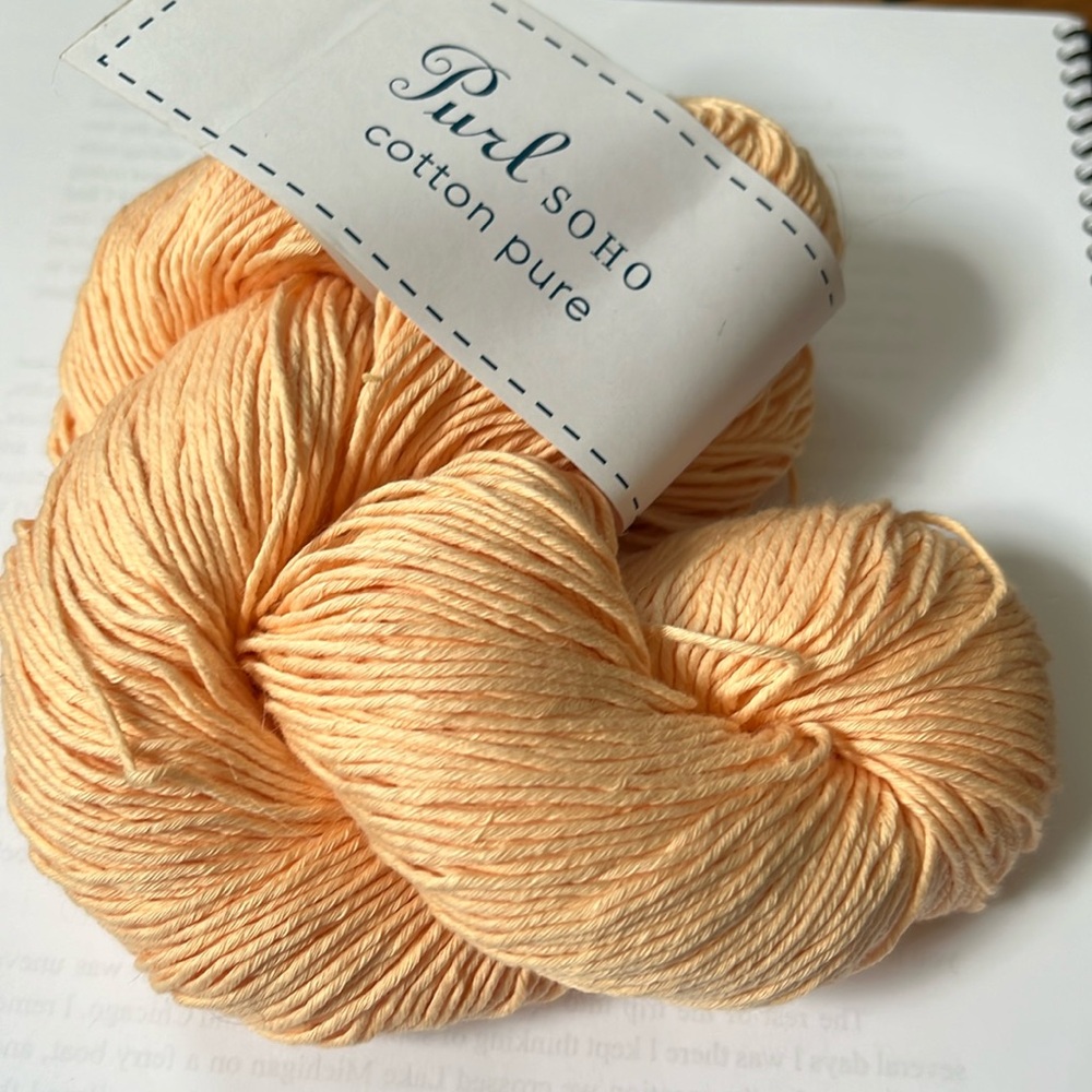 Purl Soho 100% Cotton in Peach!